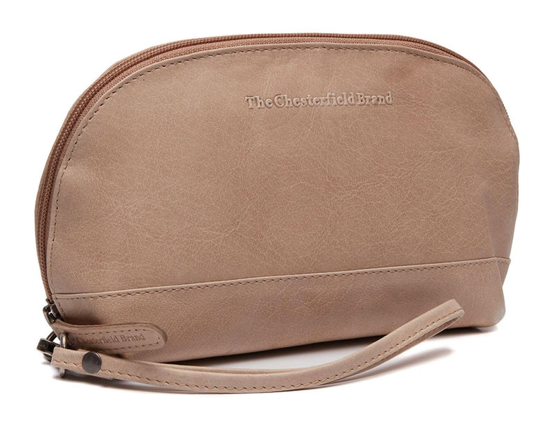 Chesterfield Brand Toiletry Bag TORINO | Made Of Leather | Large Cosmetics Case For Men And Women For Travel (Off White)