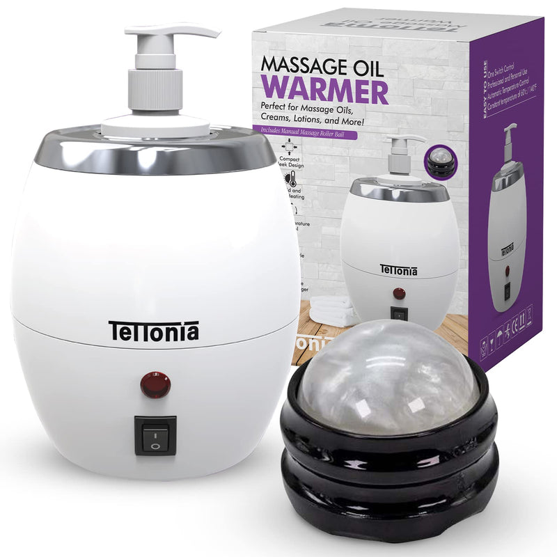 [Australia] - Massage Oil/Lotion Bottle Warmer - Auto-Temperature (White Pearl) White Pearl 