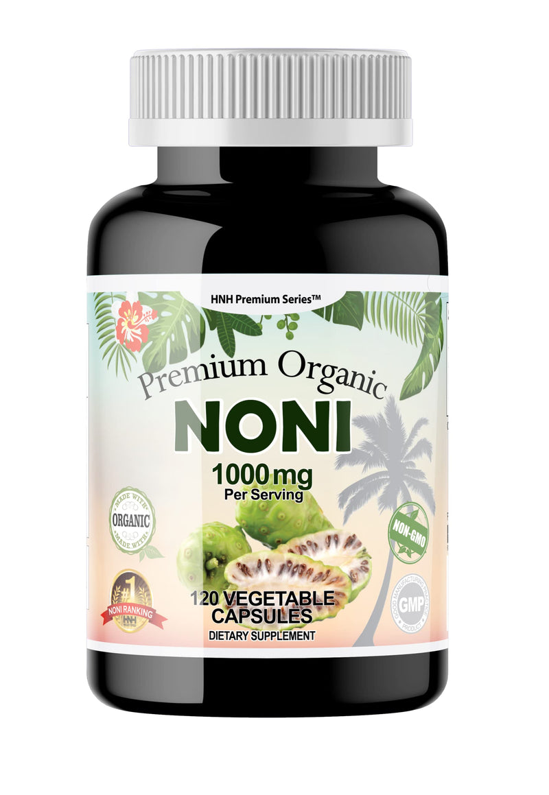 [Australia] - Dr.K&C HNHusa Premium Organic Noni 1000 mg 120 Veggie Capsules Pure Antioxidants Overall Health Support Immune System Morinda Citrifolia Extract Vegan Non GMO No Filler Supplements Noni 1pk 120 Count (Pack of 1) 