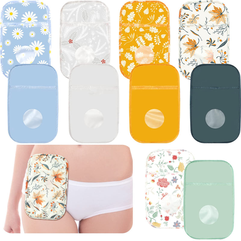 [Australia] - 10 Pcs Ostomy Bag Covers Waterproof Ostomy Shower Cover Lightweight Colostomy Bag Covers Washable Ostomy Pouch Covers Ostomy Pouch Liner with Adjustable Opening for Women Men Care Protector 