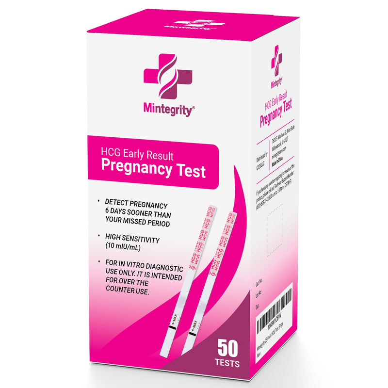 [Australia] - 50 Pack Pregnancy Test Strips Early Detection, 10 MIU/ML, Rapid and Accurate Results 1 Count (Pack of 50) 