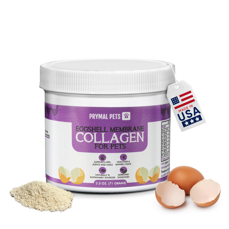 Eggshell Membrane Collagen for Dogs - Non-Gelatin and Non-Bone Marrow Based, All Natural Premium Dog Collagen Powder from Eggshell Membranes: Supports Pet HIPS, Joints, Nails, Fur and Digestion. - PawsPlanet Australia