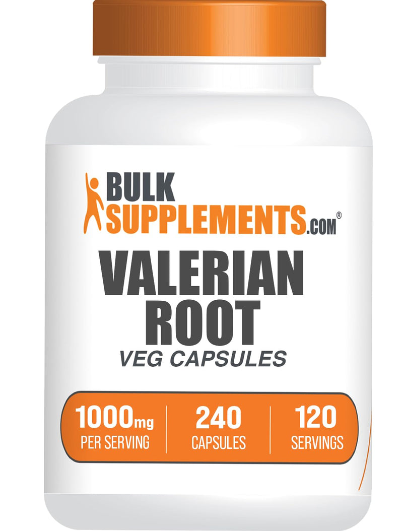 [Australia] - BulkSupplements.com Valerian Root Capsules - Valerian Root Extract, Valerian Root Supplement - Herbal Supplement, Gluten Free, 2 Capsules per Serving, 240 Capsules (Pack of 1) 