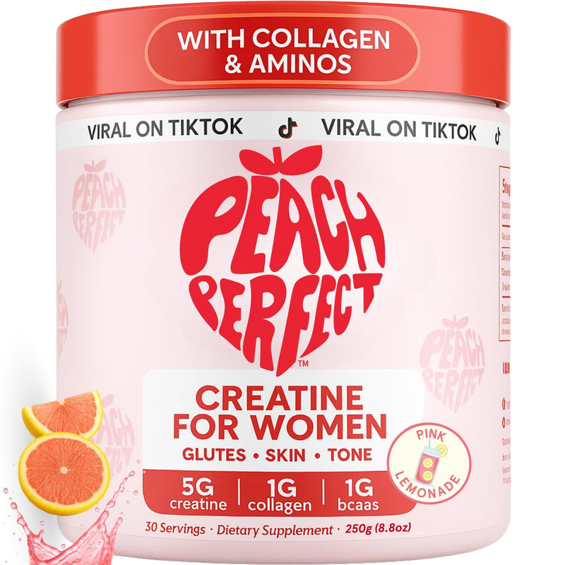 [Australia] - Creatine for Women Booty Gain, Muscle Builder, Energy Boost, Pink Lemonade, Cognition Aid | Collagen, BCAA, Lean Muscle, Vegan Monohydrate Micronized Powder, Alt Creapure,30 Ser 9.6 Ounce (Pack of 1) 