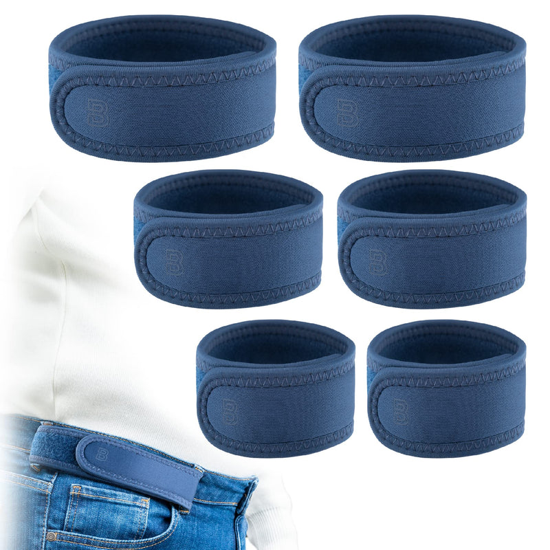 [Australia] - BeltBro Neo Buckle-Free Elastic Belt - Ultra-Soft Padding For Ostomy Bag, Back Pain & Wheelchair - Fits 1.5 Inch Belt Loops Denim 