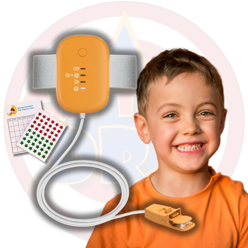[Australia] - Bedwetting Alarm Rechargable for Boys and Girls Potty Training Older Children Pee Alarm Potty Timer Bedwetting Monitor Sensor Deep Sleepers Turn Move During Sleep Loud Sound Three Modes 