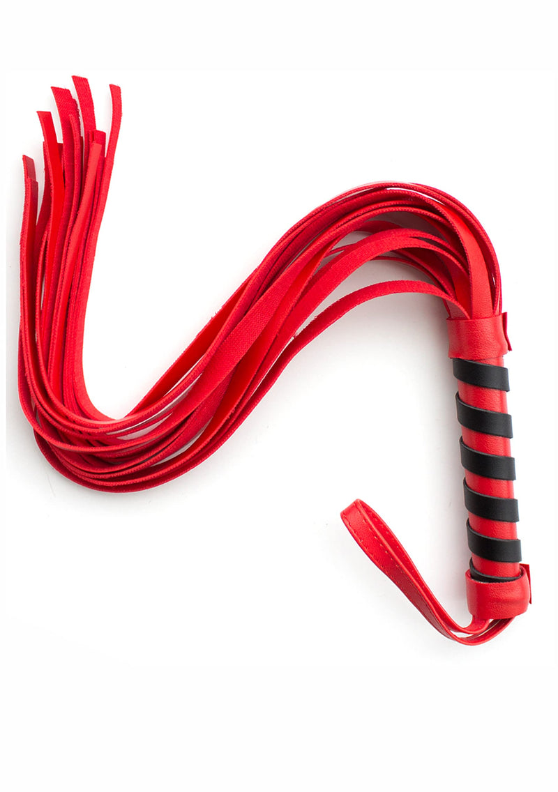 [Australia] - Horse Red Whip Faux Leather 17.5" Equestrian 