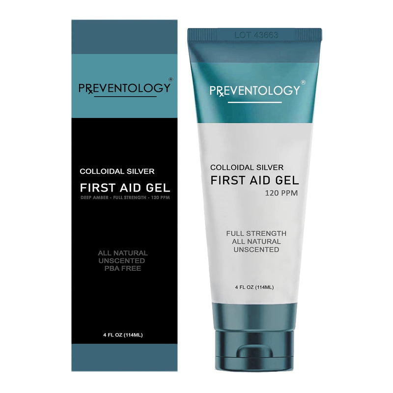 [Australia] - PREVENTOLOGY Colloidal Silver Gel - Full Strength Deep Amber 120 PPM for Maximum Efficacy - Use Topically as Required - pH Balanced – Unscented - 100% Natural - (4 oz) 