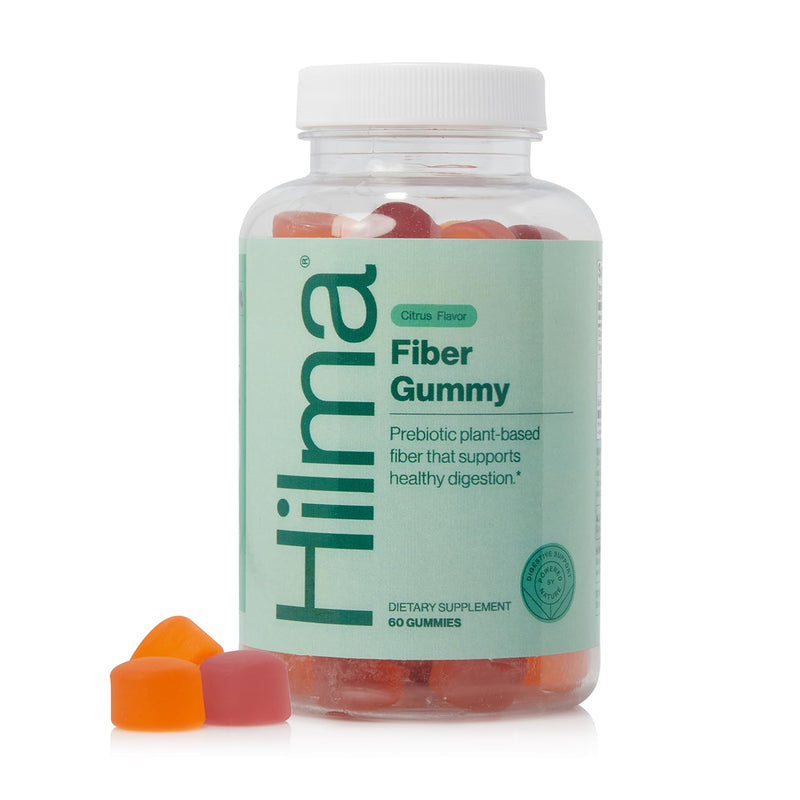 [Australia] - Hilma Prebiotic Fiber Gummies, Daily Fiber Supplement, Gummies for Adults, Supports Gut Health for Women and Promotes Regularity, Citrus Natural Flavor, FSA Eligible, 60 Count Gummies - 60 ct 