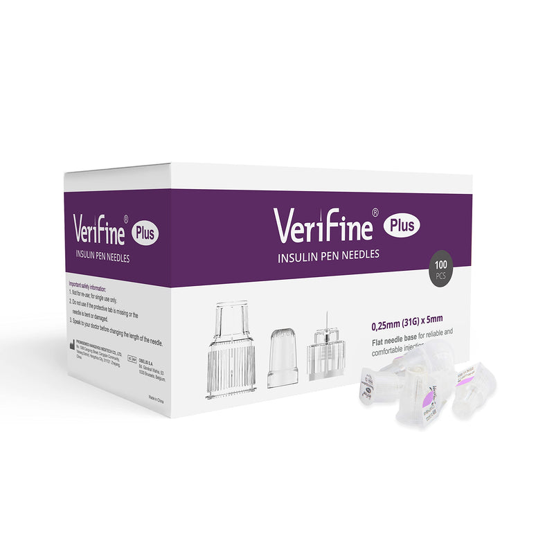 [Australia] - Insulin Pen Needles 31G 5mm, Diabetic Needles for Insulin Injections, Compatible with Most Diabetes Pens, 100 Count 5mm x 31G (3/16”) 