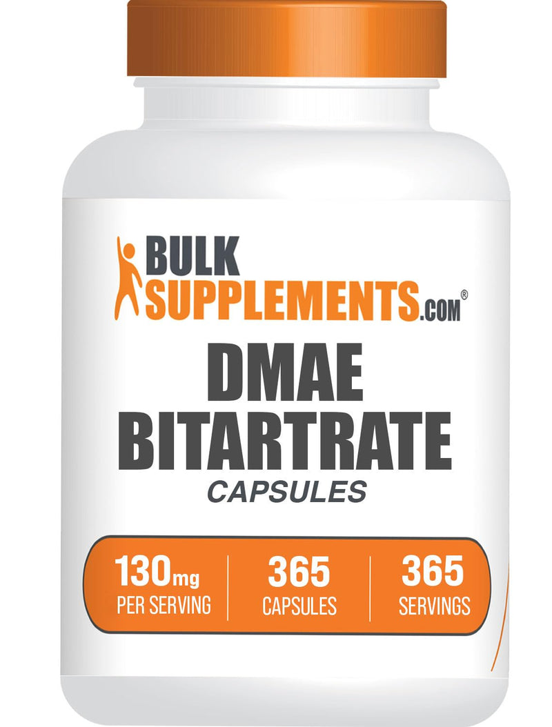 [Australia] - BulkSupplements.com DMAE Bitartrate Capsules - Dimethylaminoethanol, DMAE 350mg, DMAE Supplement, DMAE Capsules - for Brain Health & Focus, Gluten Free, 1 Capsule per Serving, 365 Capsules 