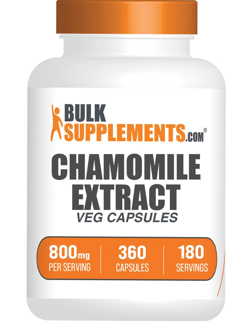 [Australia] - BulkSupplements.com Chamomile Extract Capsules - Chamomile Supplement, from Chamomile Flowers - Gluten Free, 2 Capsules per Serving, 360 Count (Pack of 1) 