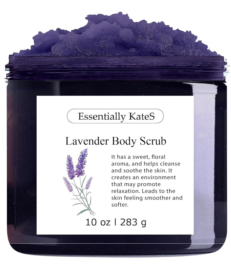 [Australia] - Lavender Body & Foot Scrub 10 oz - A blend of lavender essence, shea butter, and coconut oil for a fragrant journey to a serene countryside - The best stocking stuffer. 10 Ounce (Pack of 1) 