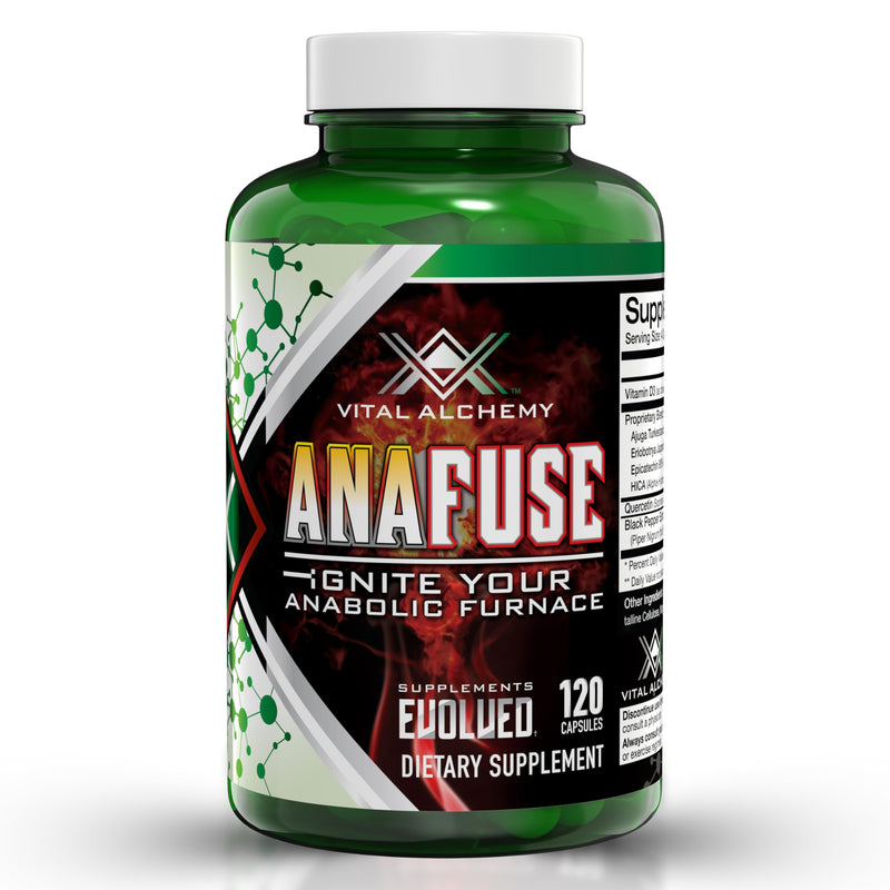 Vital Alchemy Anafuse Turkesterone Supplement for Men, Epicatechin, Quercetin, Black Pepper, and More - Increase Stamina, Lean Muscle Growth & Recovery - USA Made & Non-GMO - 120 Vegan Capsules