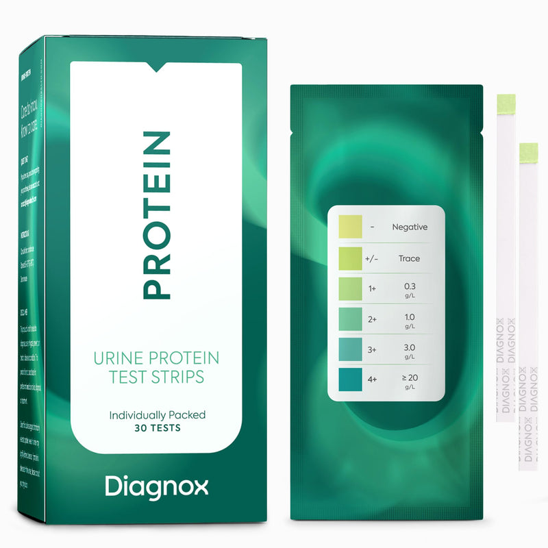 [Australia] - Protein Urine Test Strips Kit - Individually Packed at Home Urine Protein Test Strips - Urinalysis Strips for Protein in Urine (30 Pack) 1 Count (Pack of 30) 