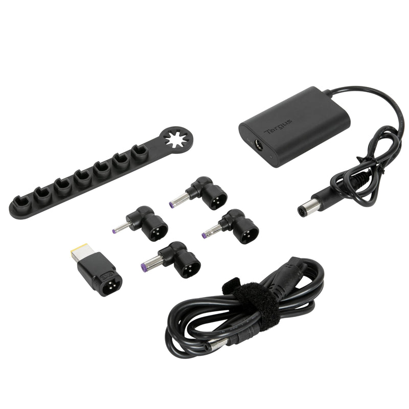 Targus Legacy 65W DC Power Converter with Tips & Storage – Compatible with DOCK310, DOCK315, DOCK180 – Power Delivery Charging for Legacy Laptops - ACA48GLZ