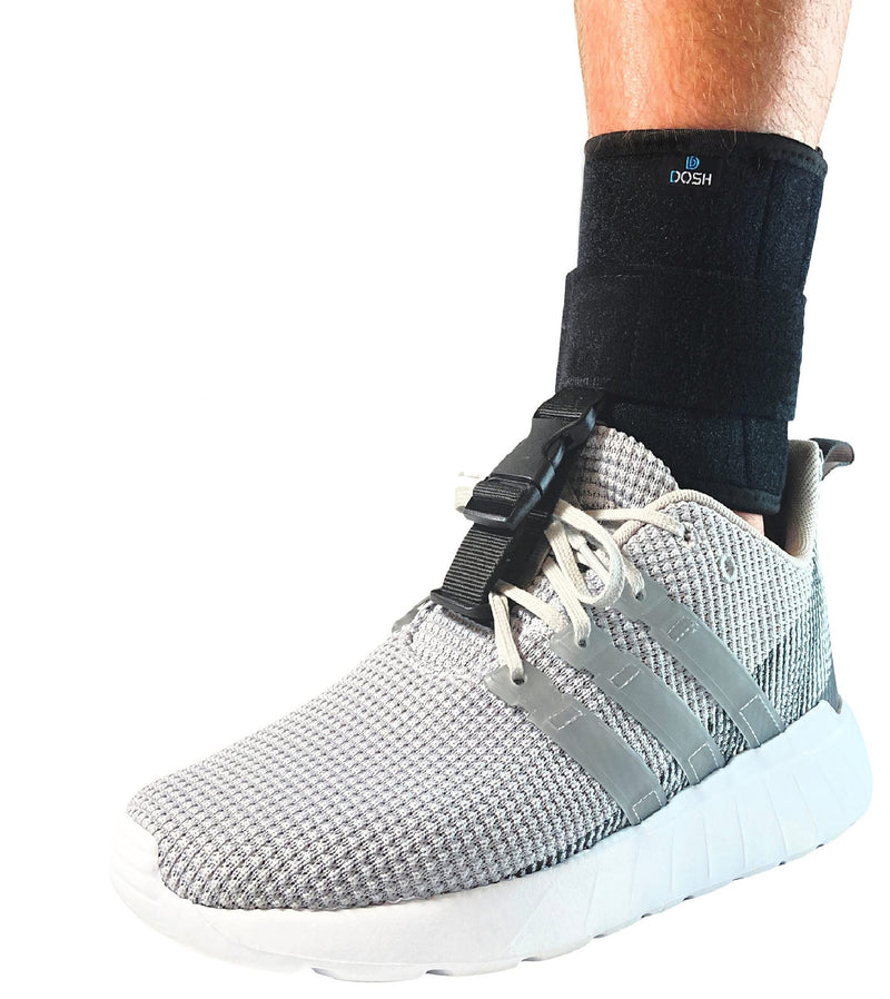 [Australia] - AFO Foot Drop Brace - Drop Foot Brace for Walking - AFO - Unisex (Black) Black 