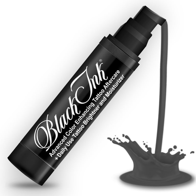 [Australia] - BLACK INK Advanced Color Enhancing Tattoo Aftercare + Daily Use Tattoo Brightener & Moisturizer Cream for All Skin Tones & Ink Colors • Organic & Vegan All-Natural Care Tattoo Lotion • Made in the USA 1.50 Fl Oz (Pack of 1) 