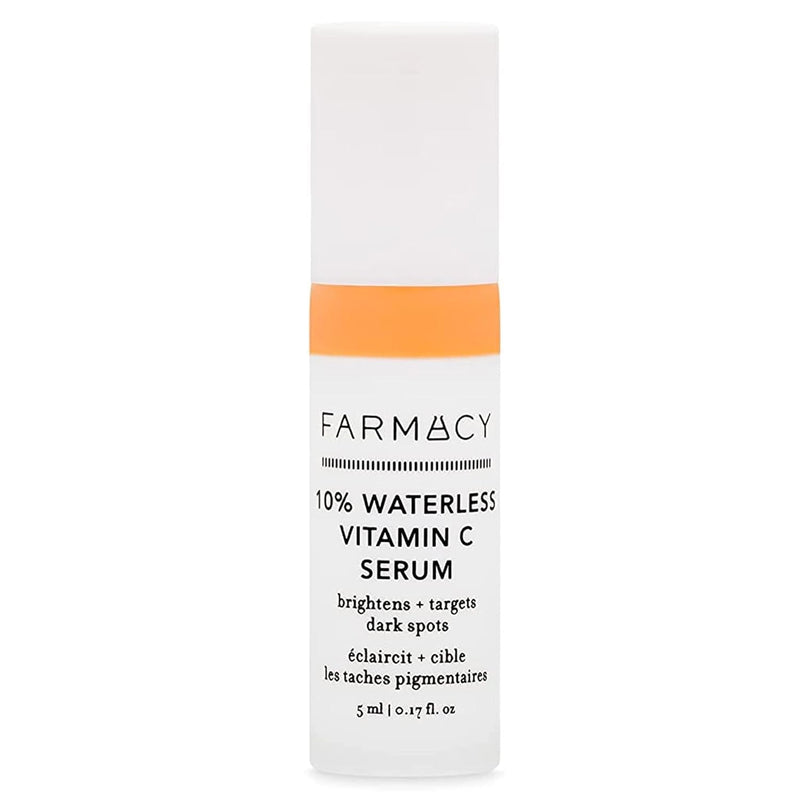 Farmacy 10% Vitamin C Face Serum - Waterless Vitamin C Skin Care Serum to Brighten, Firm + Smooth Skin Texture - Enriched with Upcycled Tangerine Peel to Boost Skin's Moisture + Radiance (5ml) 0.16 Fl Oz (Pack of 1)