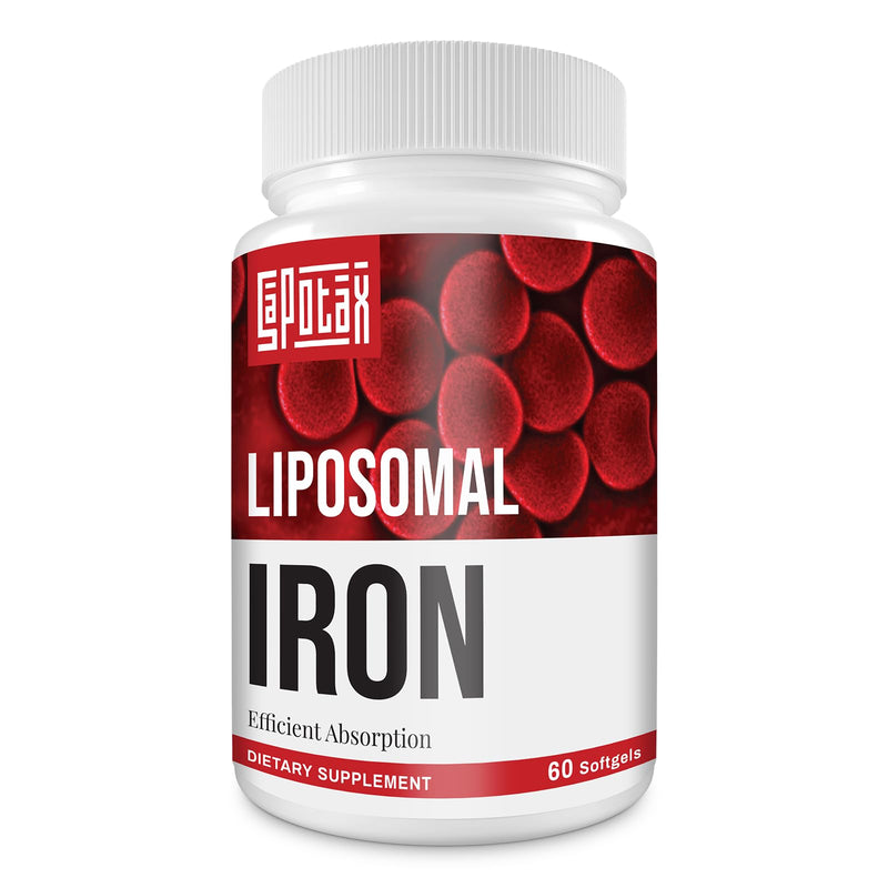 Liposomal Fe Iron Supplement for Women, 65 mg Iron Supplement with Folic Acid & Vitamin B12 for Men, Daily Blood & Energy Support for Adults Iron Deficiency 60 Softgels (1 Bottle) | 65 mg Iron Supplement with Folic Acid & Vitamin B12 for Men, Dietary S...