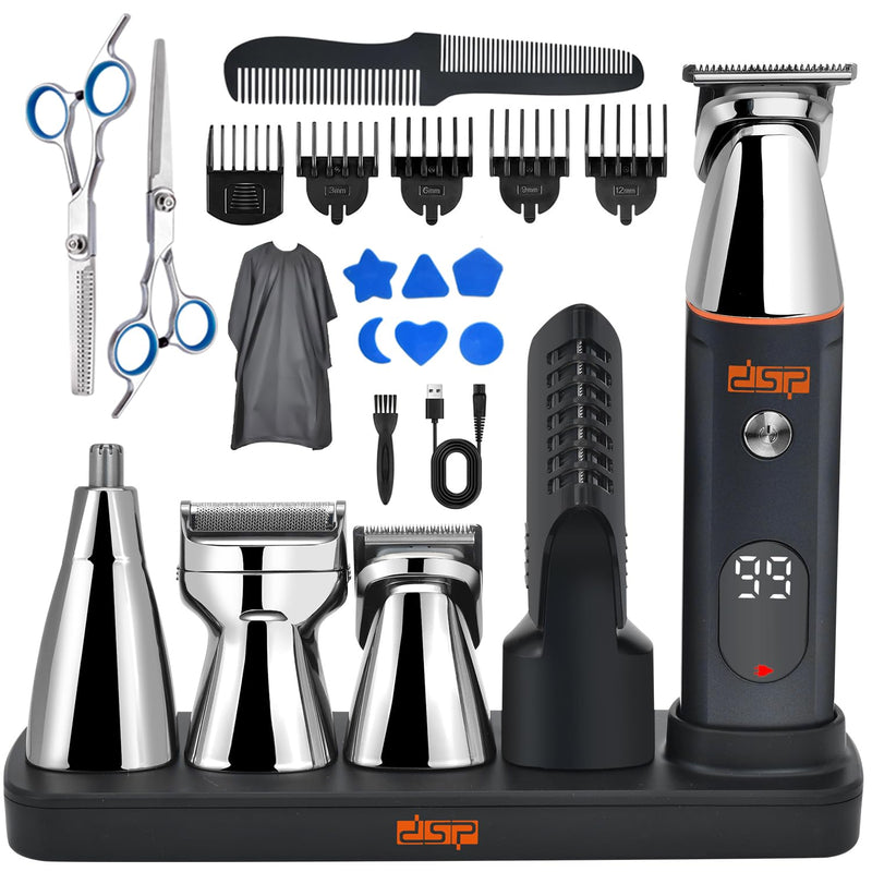 [Australia] - DSP® Beard Trimmer Rechargeable Body Grooming Sets Facial Hair Shaver for Nose Ear Public Hair Cutting Machine IPX7 Waterproof 90642 