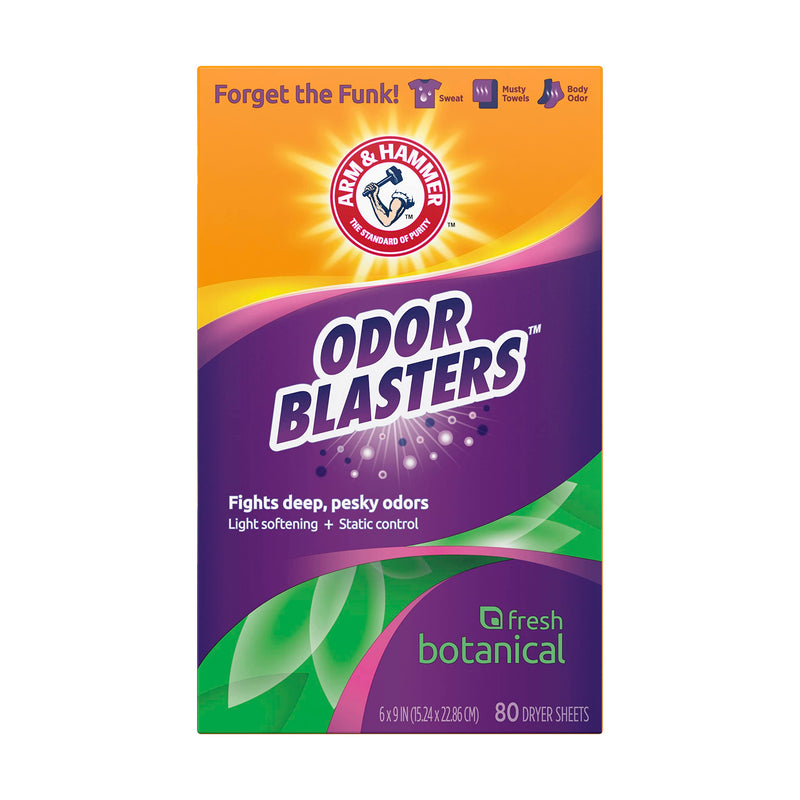 [Australia] - Arm & Hammer Odor Blaster Sheets Fresh Botanical 80ct 80 Count (Pack of 1) 