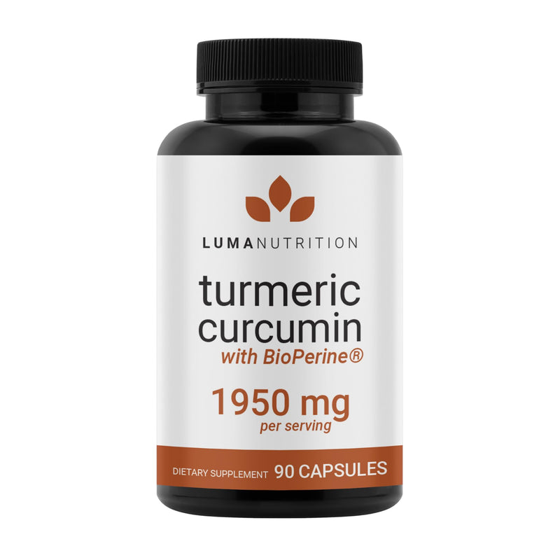 [Australia] - Luma Nutrition Turmeric Curcumin with Black Pepper - 95% Curcuminoids - 1950mg Per Serving - Premium Turmeric Supplement - with BioPerine for Max Absorption - Made in USA - 90 Capsules 