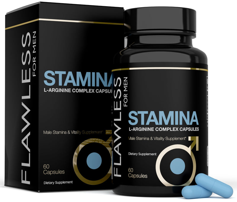 [Australia] - Stamina | L-Arginine, L -Citrulline & Nitric Oxide Supplement for Men | Promotes Male Vitality, Blood Flow and Endurance | 60 Capsules 