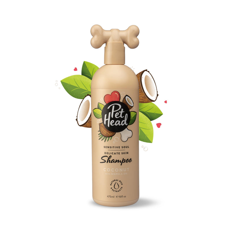 Sensitive Soul Dog Shampoo | Coconut Scent | Shampoo for Dogs with Sensitive Skin | Moisturizing | Professional Grooming | Vegan | Gentle Formula for Puppies | Made in USA | 16fl oz. - PawsPlanet Australia