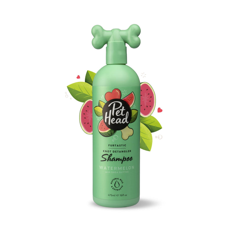 Furtastic Dog Shampoo | Watermelon Scent | Dog Shampoo for Smelly Dogs | Knot Detangler | Care for Long, Tangly Curls & Coats | Vegan | Gentle Formula for Puppies | Made in USA | 16 fl. oz. - PawsPlanet Australia