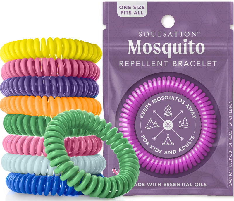 [Australia] - 15 Pack Mosquito Repellent Bracelets, DEET-Free for Kids & Adults, Individually Wrapped Bands 1 Count (Pack of 15) 