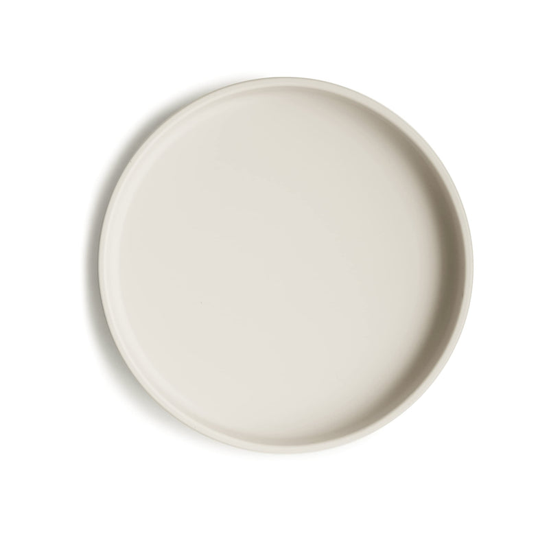 [Australia] - mushie Classic Silicone Suction Plate | BPA-Free Non-Slip Design (Ivory) Ivory 