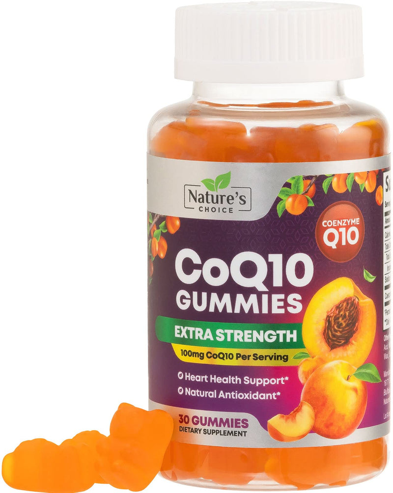 [Australia] - CoQ10 100mg Gummies - 3X Better Absorption, Antioxidant for Heart Health Support & Energy Production, Ultra Coenzyme Q10 Vitamins, Coq 10 Supplements, Dietary Supplement, Non-GMO - 30 CoQ10 Gummies 30 Count (Pack of 1) 