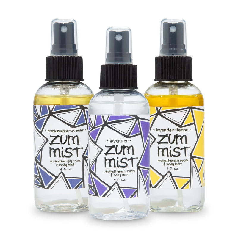 Zum Indigo Wild Mist Room & Body Spray - Aromatherapy Essential Oil Spray - Natural Body Mist & Room Spray - Lavender Blends - 4 fl oz (3 Pack)