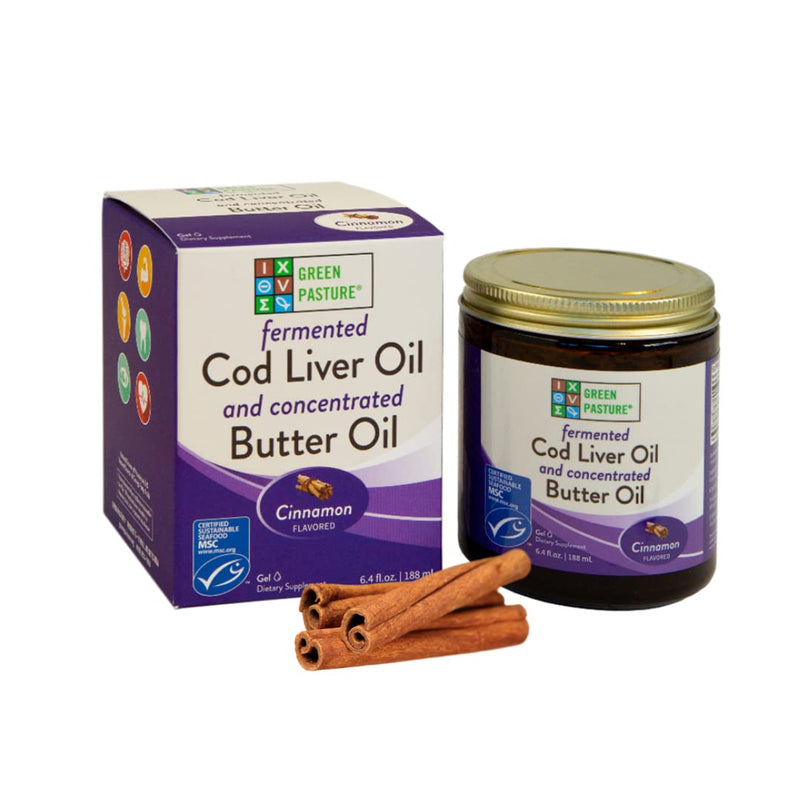 [Australia] - Green Pasture Butter Oil/Fermented Cod Liver Oil Blended Gel - 6.4 oz.- Vitamin A & D- EPA - DHA - Omega Fatty Acids (Cinnamon) (Cinnamon) Cinnamon 