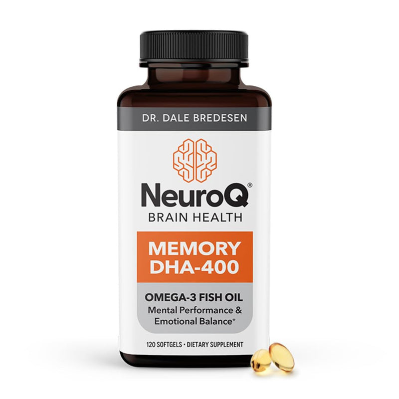 [Australia] - NeuroQ Memory DHA-400 - Omega-3 Fish Oil Supplement - Mental Performance & Balance - Supports Neuro Brain Health - Protects Against Memory Loss & Improves Focus - 120 Softgels 