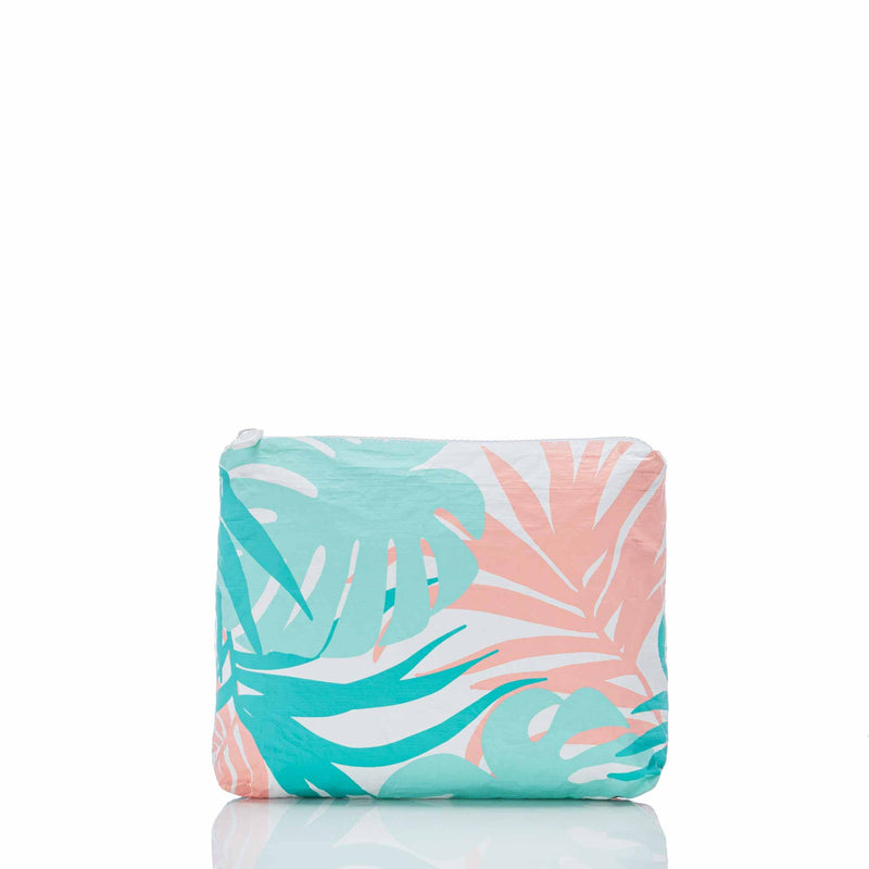 ALOHA Collection Small Pouch | Lightweight, Packable, and Splash-Proof Makeup Pouch | Easy to Clean Tropics in Pog