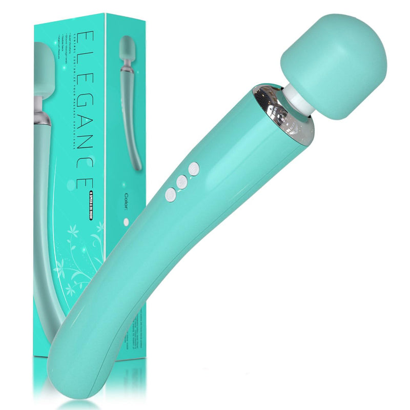 Therapeutic Cordless Massager - Powerful Massage Tool Handheld 8 Speeds 20 Patterns - Rechargeable Hand Massagers for Sore Muscles - Hand Held Massage Tool for Neck & Back Aquamarine