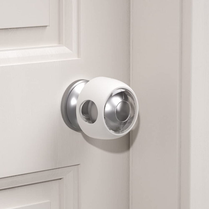 [Australia] - EUDEMON 4 Pack Updated Door Knob Cover Baby Safety Door Lock Childproof Safety Cover Door Handle Cover for Kids Safety (Clear-White) Clear-White 