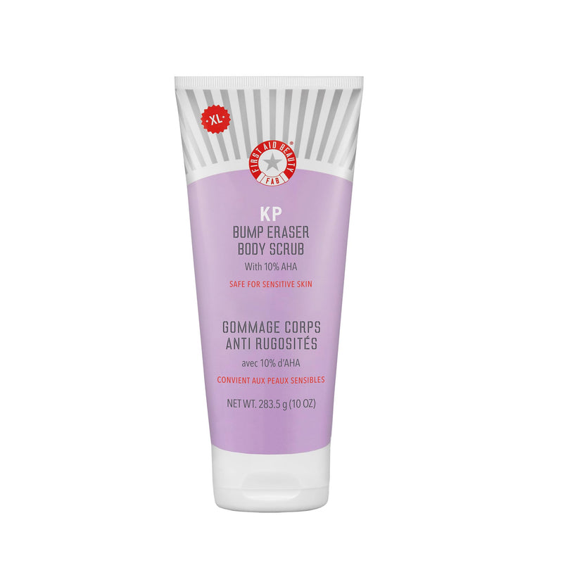 [Australia] - First Aid Beauty - KP Bump Eraser Body Scrub with 10% AHA, Keratosis Pilaris Skin Exfoliater with Glycolic and Lactic acids, Helps Reduce Chicken Skin Bumps, Safe for Sensitive Skin, 10 oz 10 Ounce (Pack of 1) 