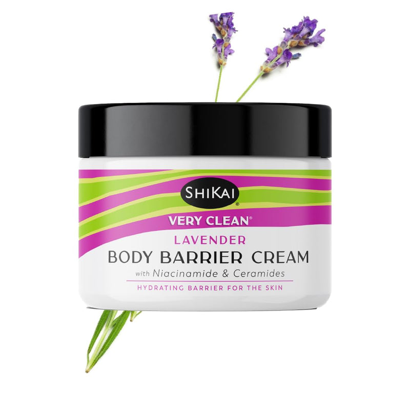 ShiKai Very Clean Moisturizing Body Barrier Cream (Lavender, 4.5 oz) | Hydrating Barrier for the Skin | With Niacinamide, Ceramides, Shea Butter Lavender