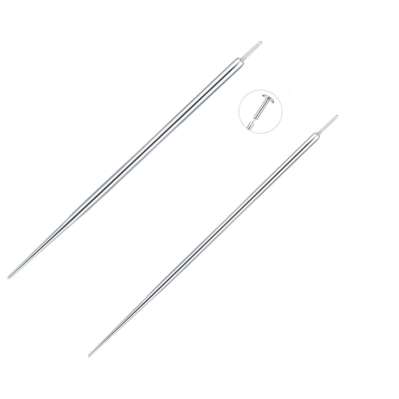 [Australia] - Aumeo G23 Titanium Threadless Piercing Taper 14G 16G 18G Piercing Insertion Pin Taper for Nose Lip Monroe Ear Tragus Helix Push in Body Piercing Stretching Kit Assistant Tool Straight-16G,18G 