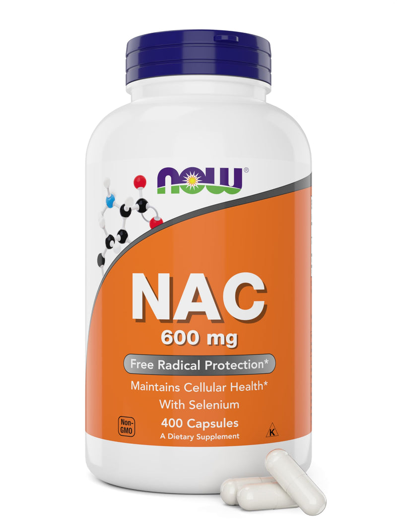 [Australia] - Now NAC 600 mg, 400 Capsules, N-Acetyl Cysteine with Selenium 