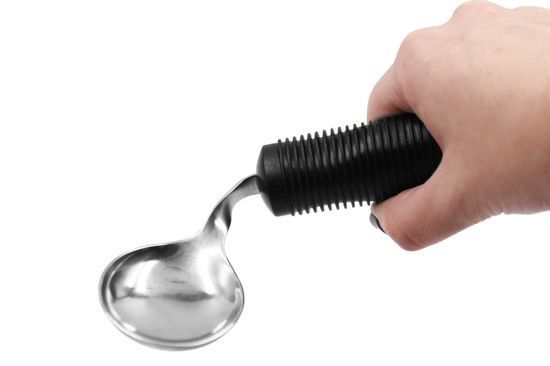 [Australia] - KMINA - Bilateral Adaptive Spoons for Disabled Adults (Adjustable Angle), Bendable, Medical, Curved Arthritic Hands Spoon 
