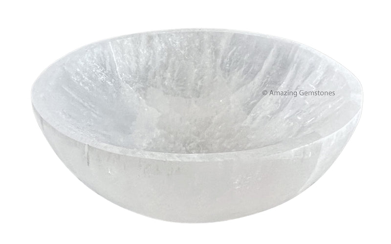 [Australia] - Amazing Gemstone Selenite Bowl - 3" Round Selenite Crystal Charging Plate Round - 3" Inch 