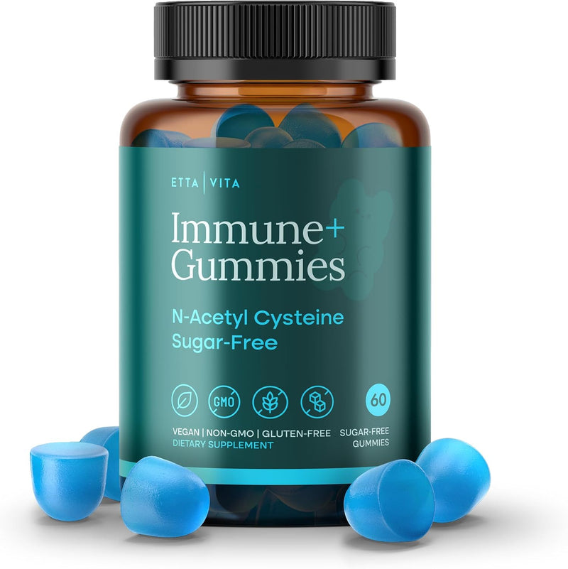 [Australia] - World's First Sugar-Free NAC Gummies, N-Acetyl Cysteine Supplement (MCT-Oil Coated for Absorption) NAC Supplement for Respiratory Health, Liver Detox & Cleanse, Kidney, Antioxidant Support, Vegan 60ct NAC Detox 