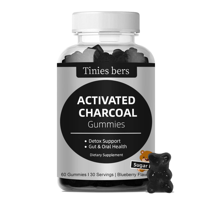 [Australia] - Activated Charcoal Gummies Sugar Free, 400mg Charcoal Supplements from Coconut, Quicker to Cleanse, Detox, Gas Relief, Gut & Oral Health for Adults & Kids, Gluten Free, Non GMO, Vegan, Pectin, 60 60 Count (Pack of 1) 