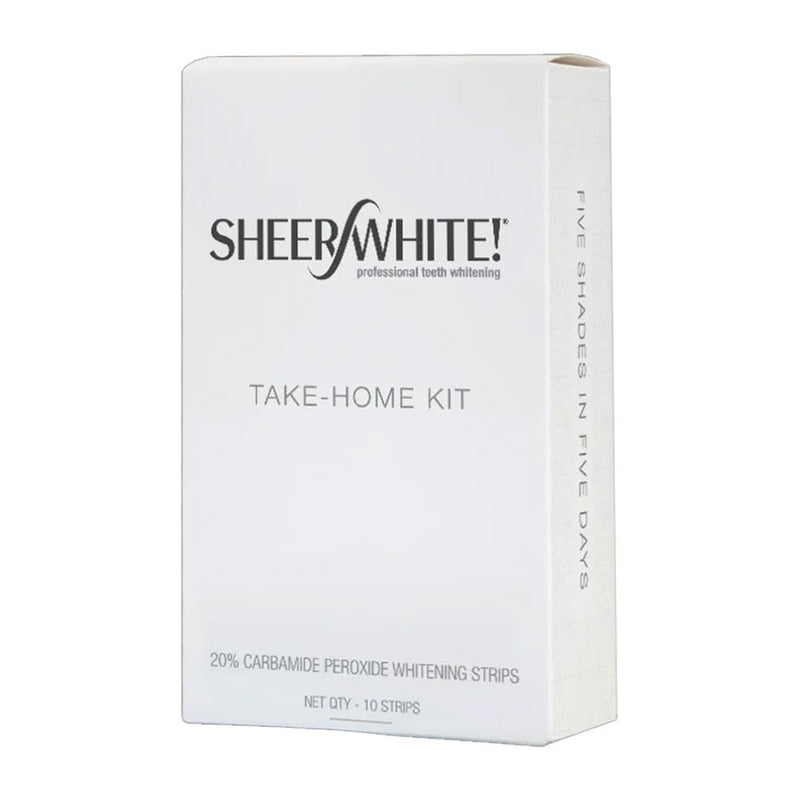 Sheer White! 20% Professional Teeth Whitening Strips Films Kit (1 Count (Pack of 1)) Blue 1 Count (Pack of 1)