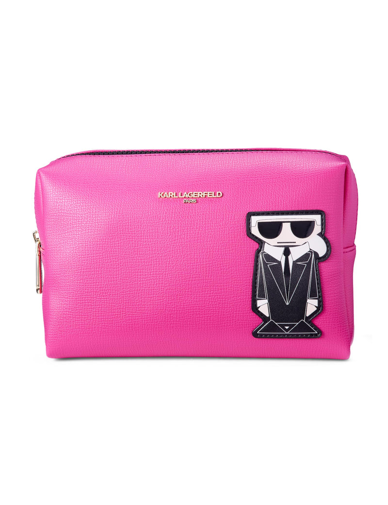 KARL LAGERFELD Women's Maybelle Cosmetic Bag One Size Fuchsia