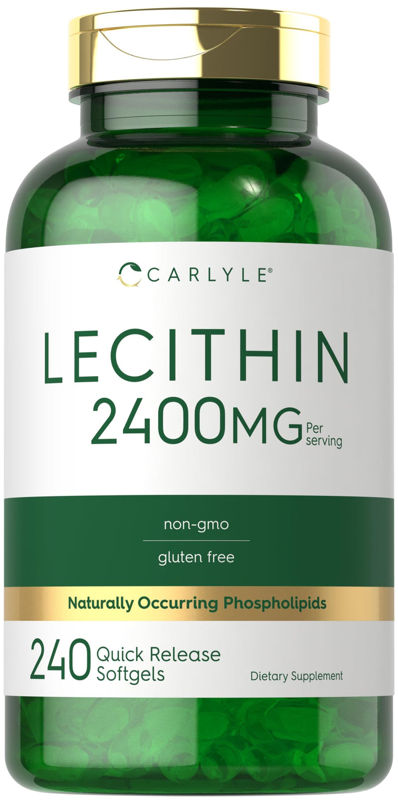 [Australia] - Carlyle Lecithin 2400mg | 240 Softgel Capsules | Phospholipid Supplement | Non-GMO, Gluten Free 